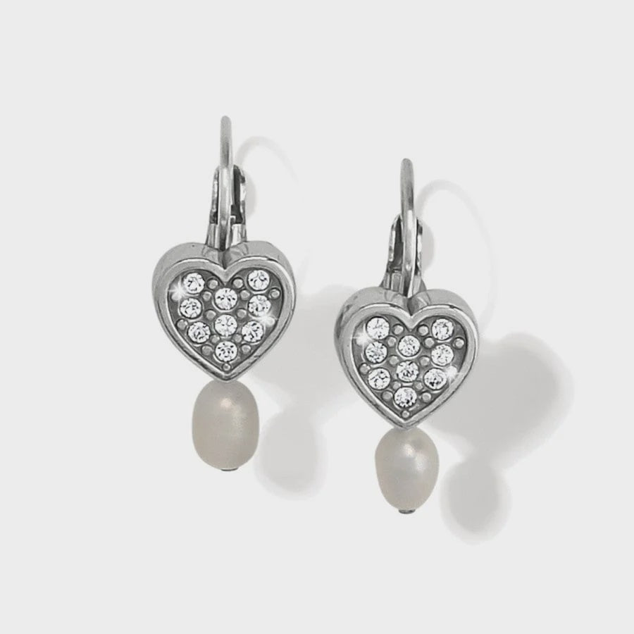 Brighton Meridian Zenith Heart Pearl Leverback Earring