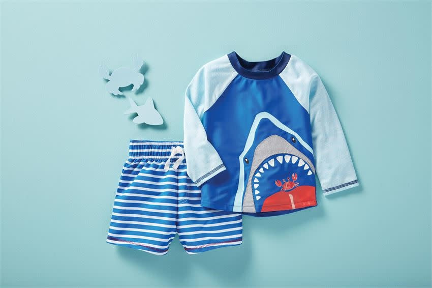 Mud Pie Shark Rash Guard Set