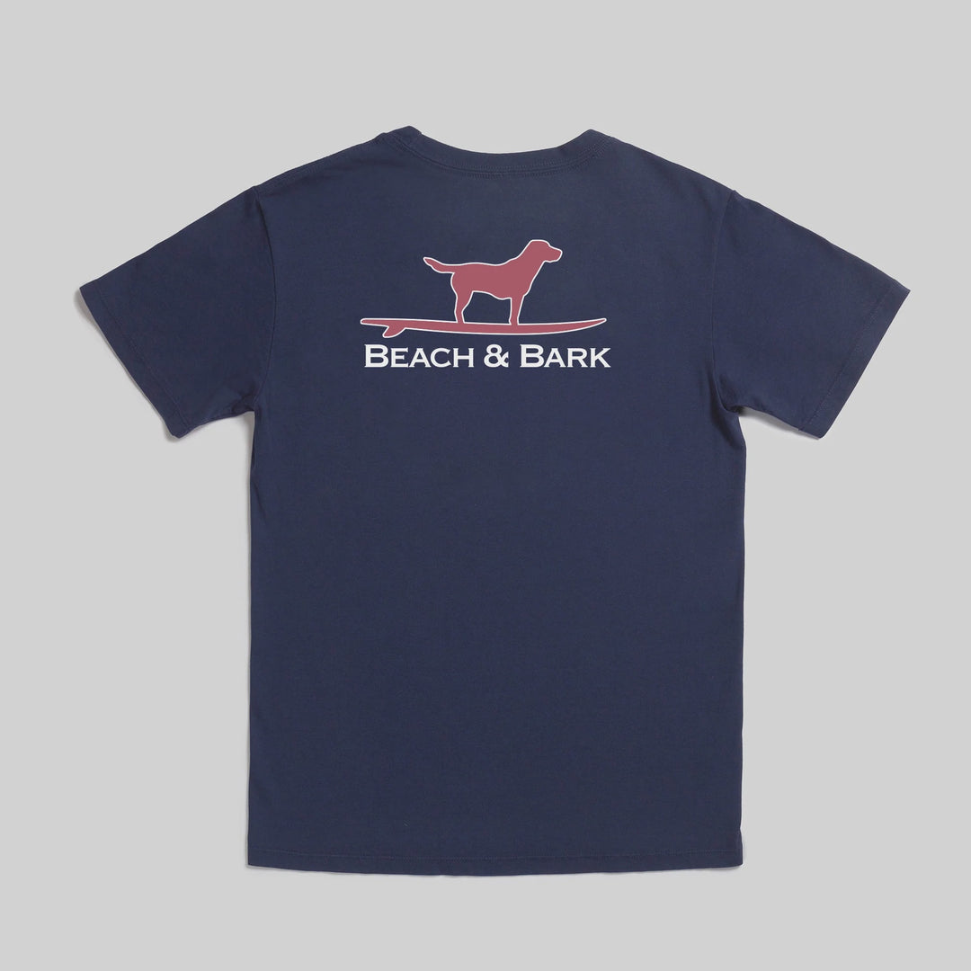 Beach and Bark Tee- Navy