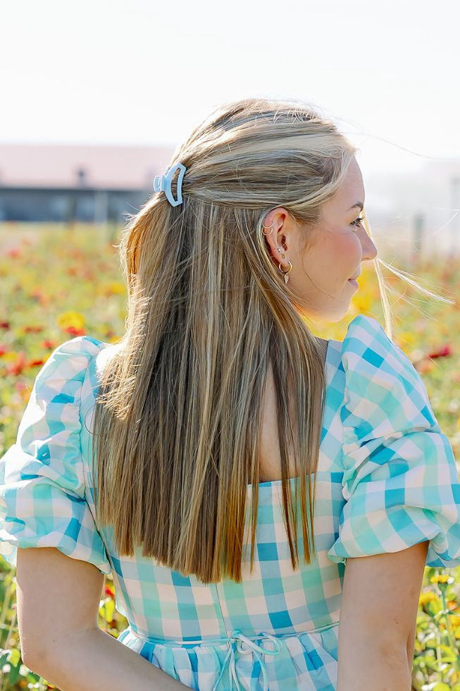 Teleties Open Hair Clip - Clear Skies