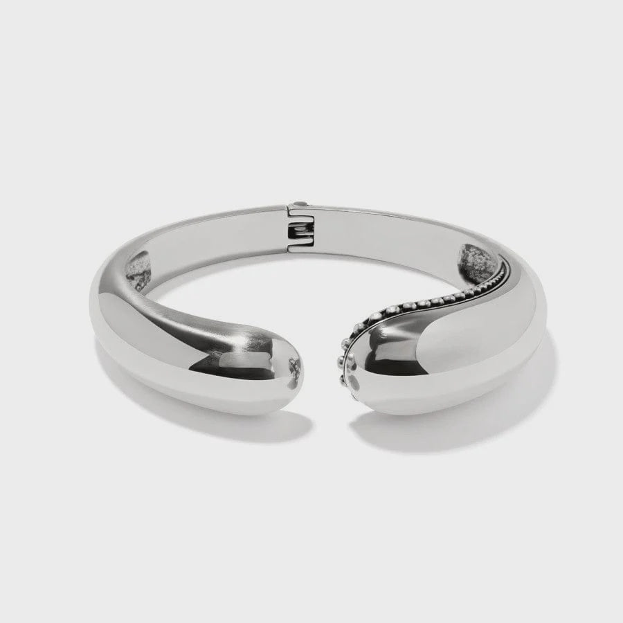 Brighton Pretty Tough Droplet Hinged Bangle- Silver