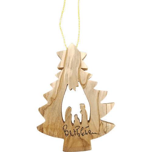 Holy Land Olive Wood Christmas Ornaments- Christmas Tree