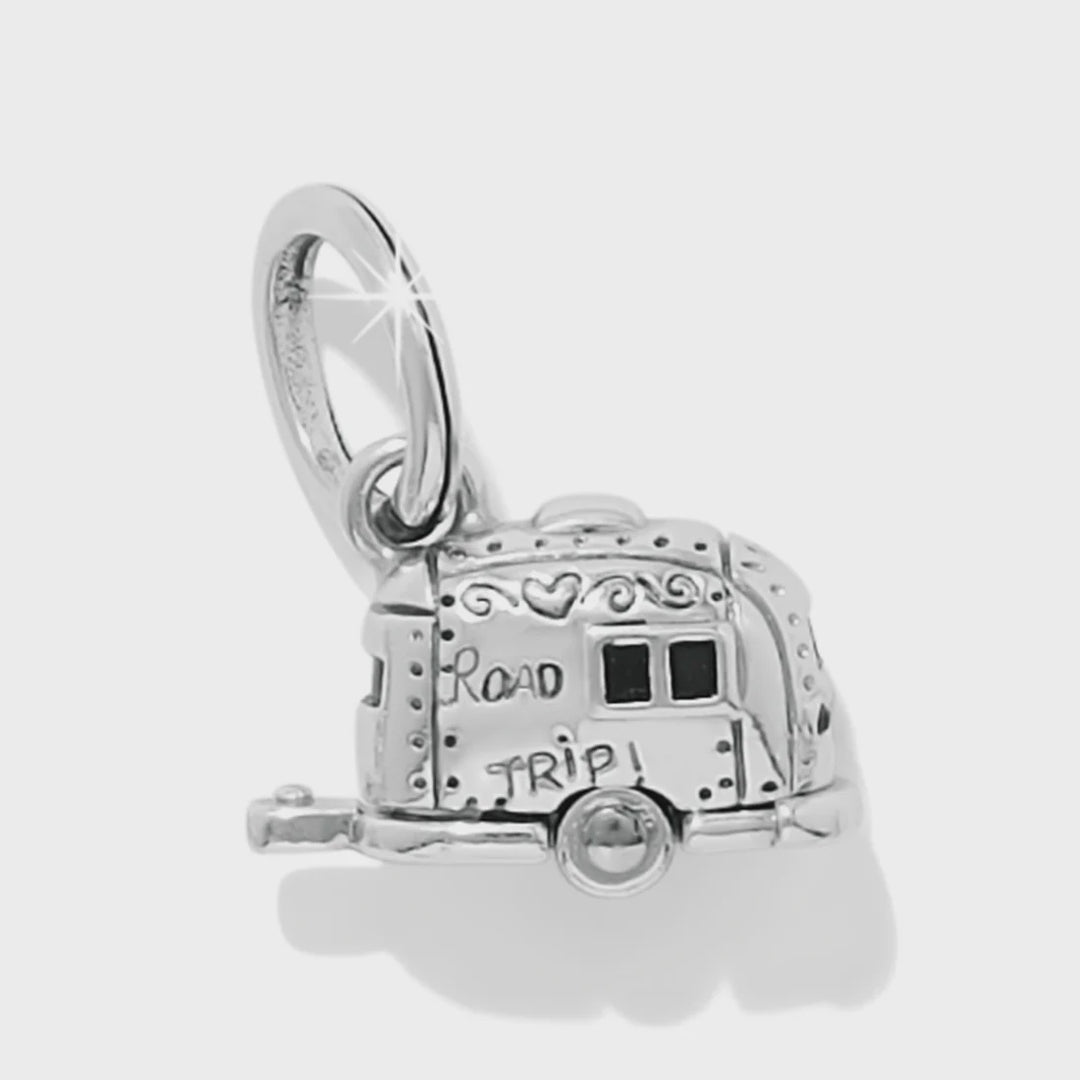 Brighton Road Trip Camper Charm- Silver