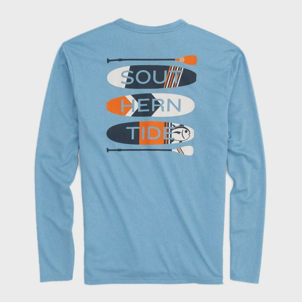Southern Tide Youth Paddleboard Stack Long Sleeve Performance T-Shirt