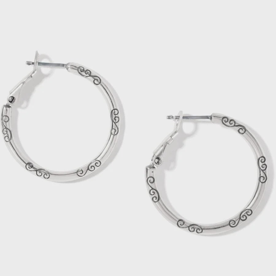 Brighton Small Hoop Charm Earrings- Silver