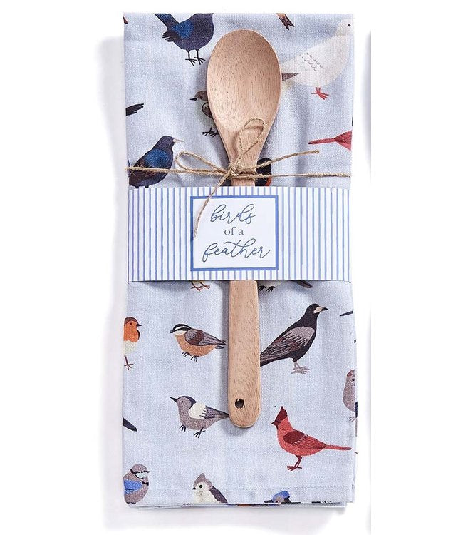 Songbird Tea towel with Wooden Spoon