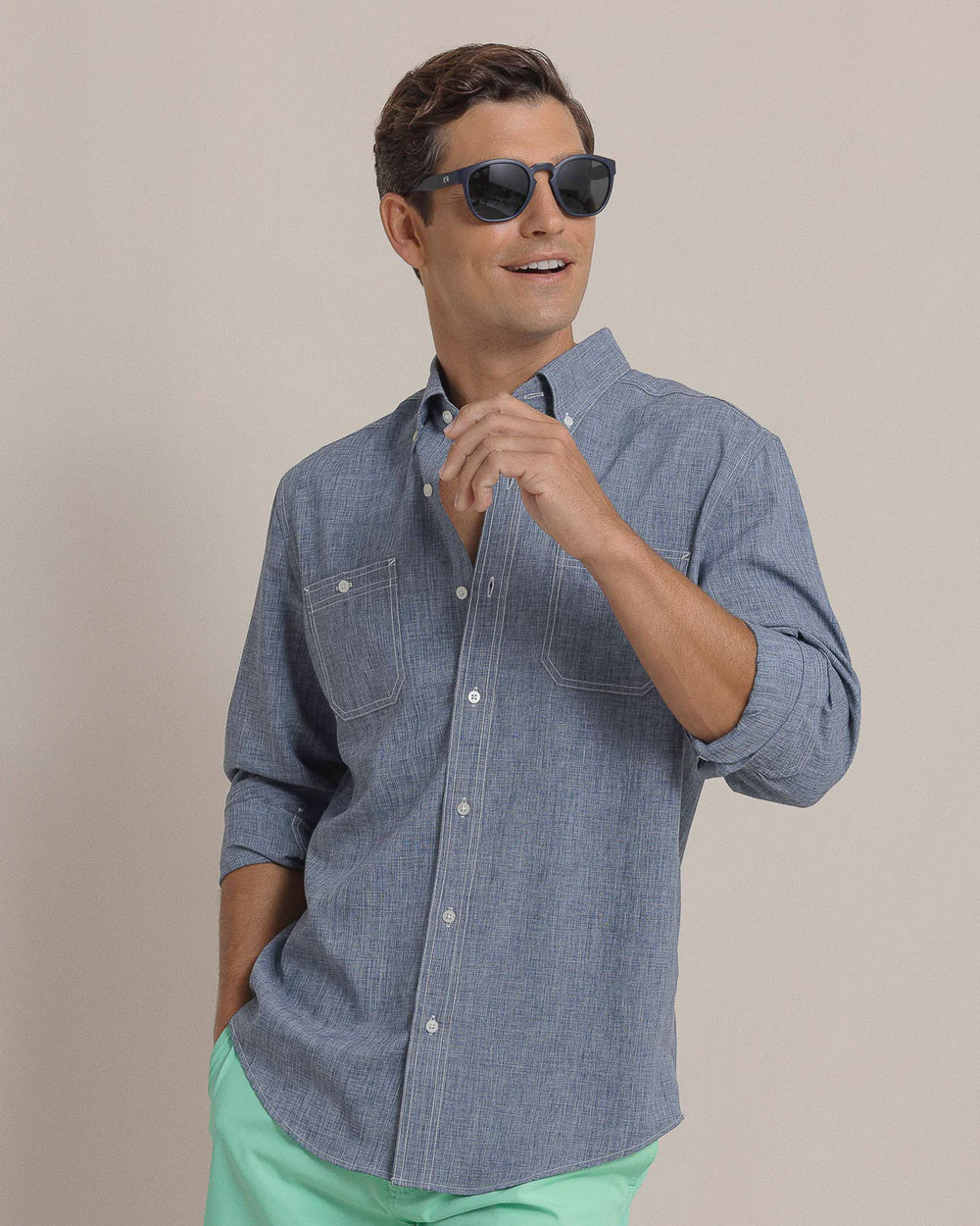 Southern Tide Men's Dock Shirt-Seven Seas Blue