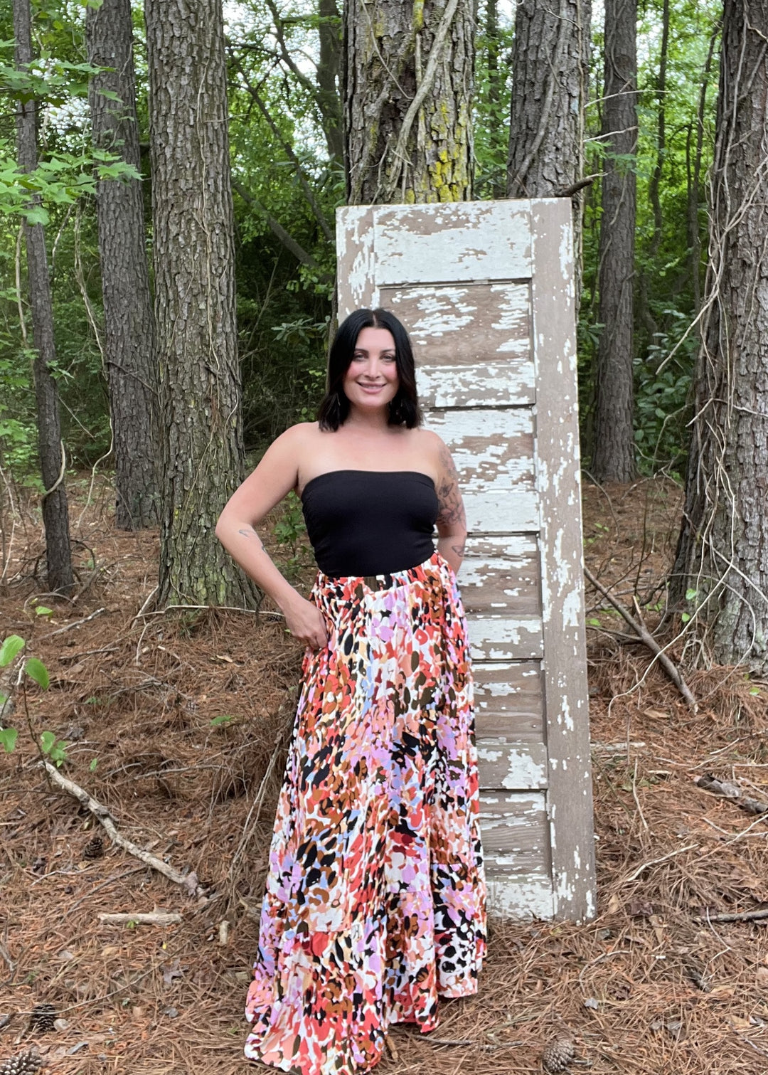 ONLINE EXCLUSIVE Watercolor Maxi Skirt