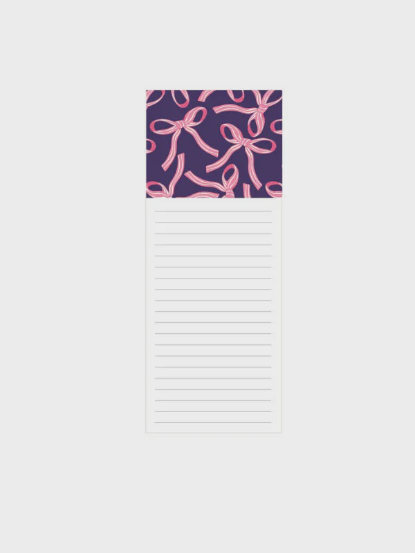 Mary Square Magnetic Notepad - Bows