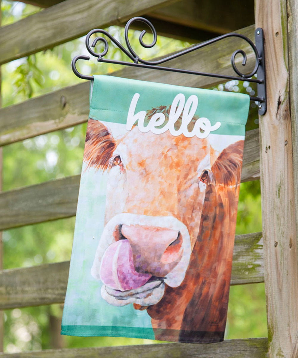 Evergreen Cow Double Sided Garden Flags