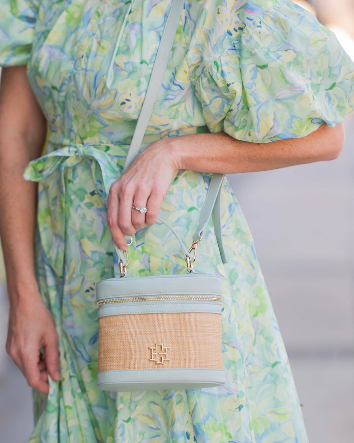Caroline Hill Audrey Handbag Natural Mint