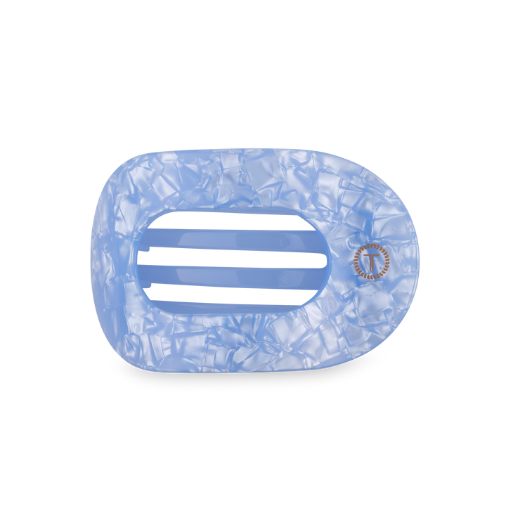 Teleties Flat Round Hair Clip | Medium | Blue Lagoon