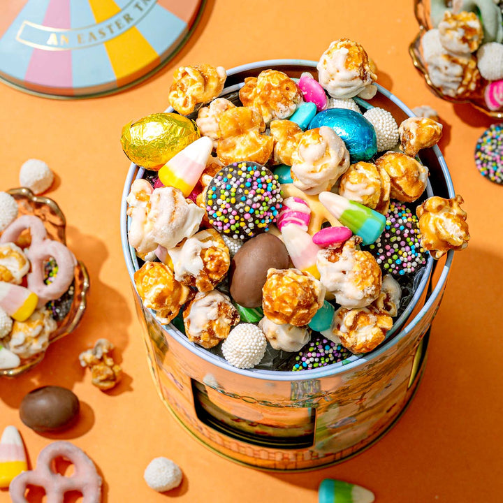 Bonnie & Pop Musical Easter Carousel Gift Tin with Spring Candy Assortment