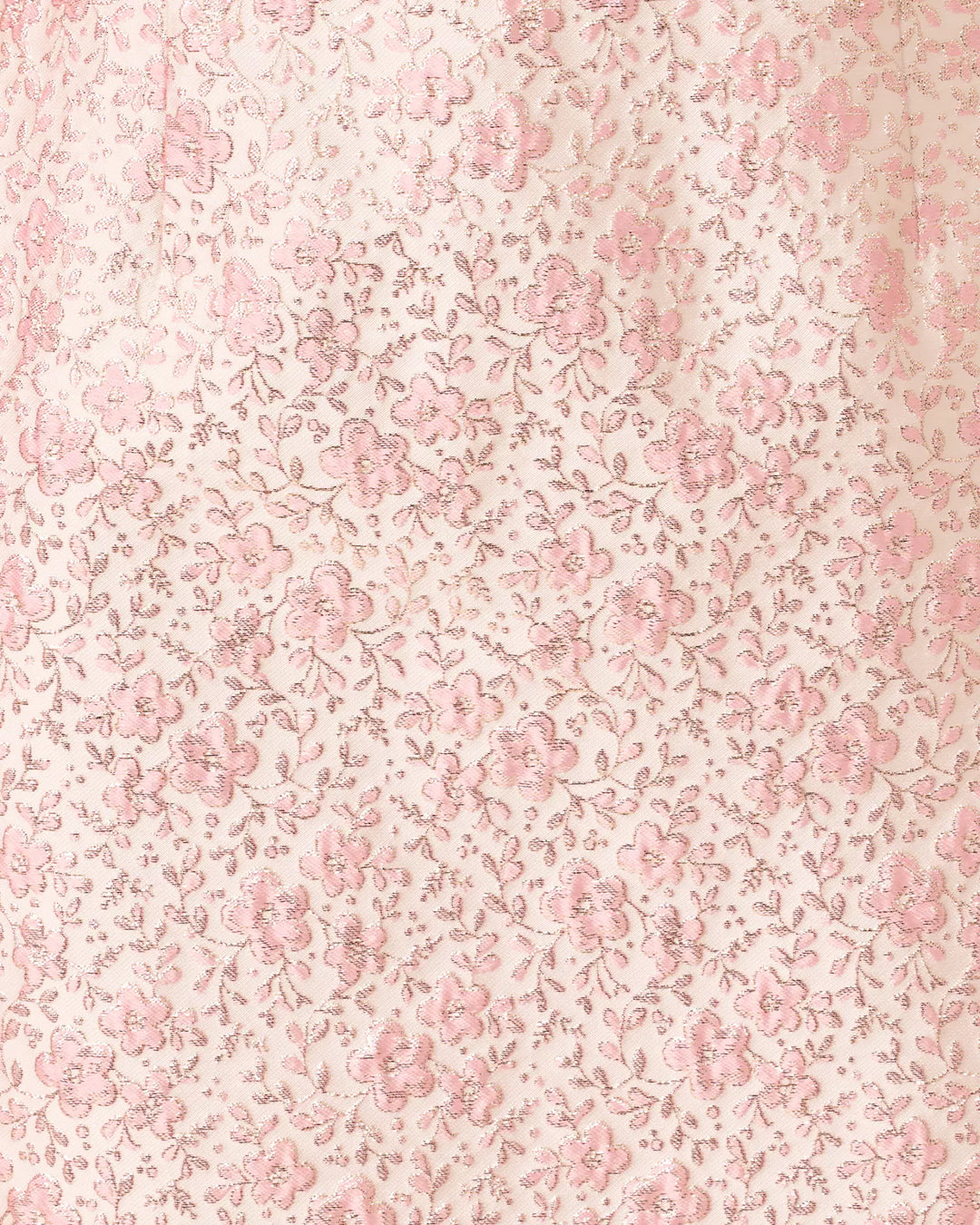 Lilly Pulitzer Justina Pink Metallic Brocade Puff Sleeve Skirted Romper