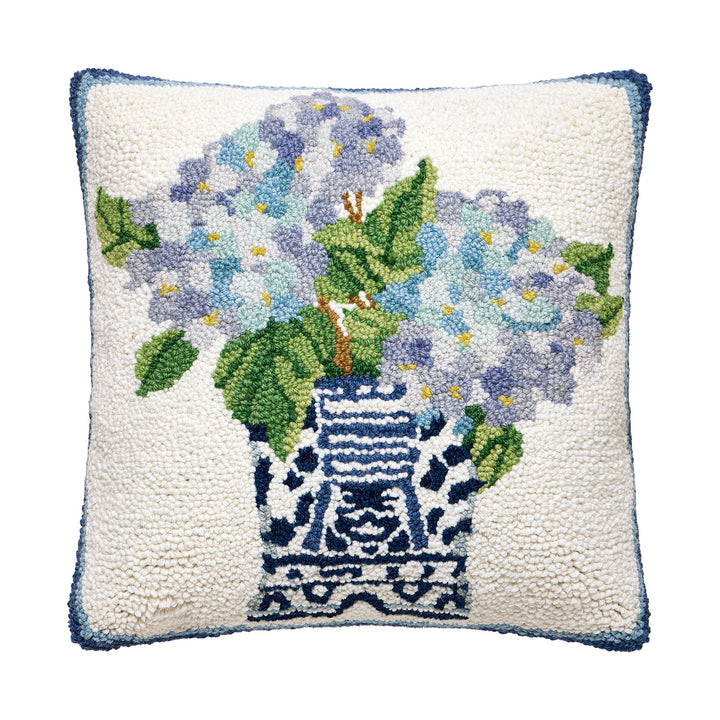 Peking Handicraft Rhapsody In Blue Hook Style 1 Pillow - Sally Eckman Roberts