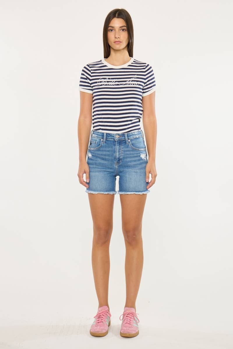 KanCan High Rise Denim Shorts