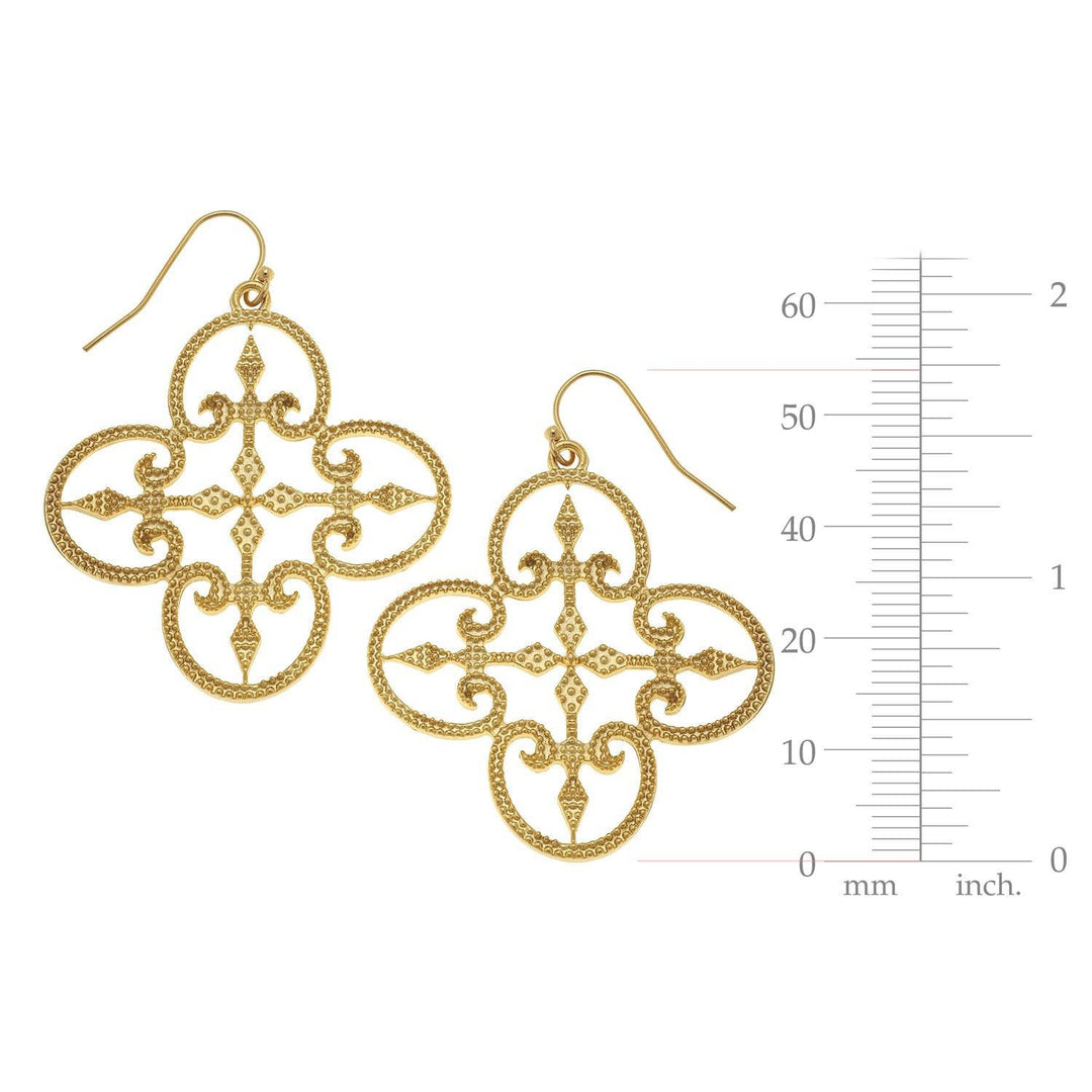 Susan Shaw Filigree Clover Earrings