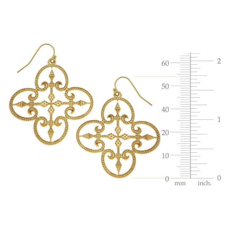 Susan Shaw Filigree Clover Earrings