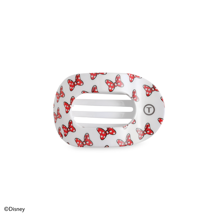 Teleties Flat Round Hair Clip | Small | Minnie Mouse Loves Her Bows!