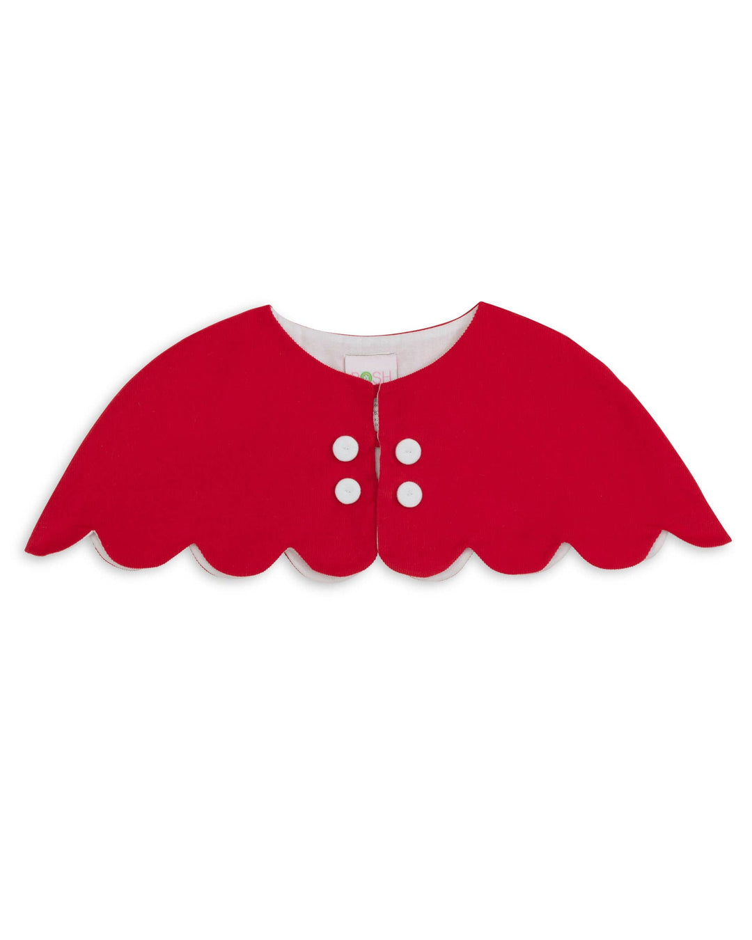 The Capelet Dress in Evelyn - Red Pinwale Corduroy