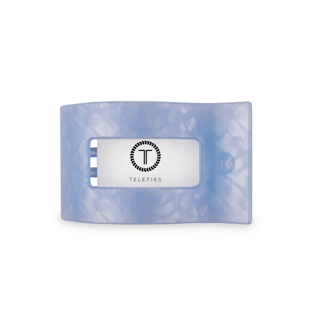 Teleties Flat Rectangle Hair Clip | Medium | Blue Lagoon