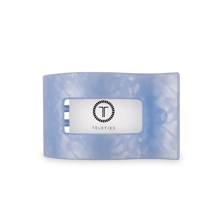 Teleties Flat Rectangle Hair Clip | Medium | Blue Lagoon