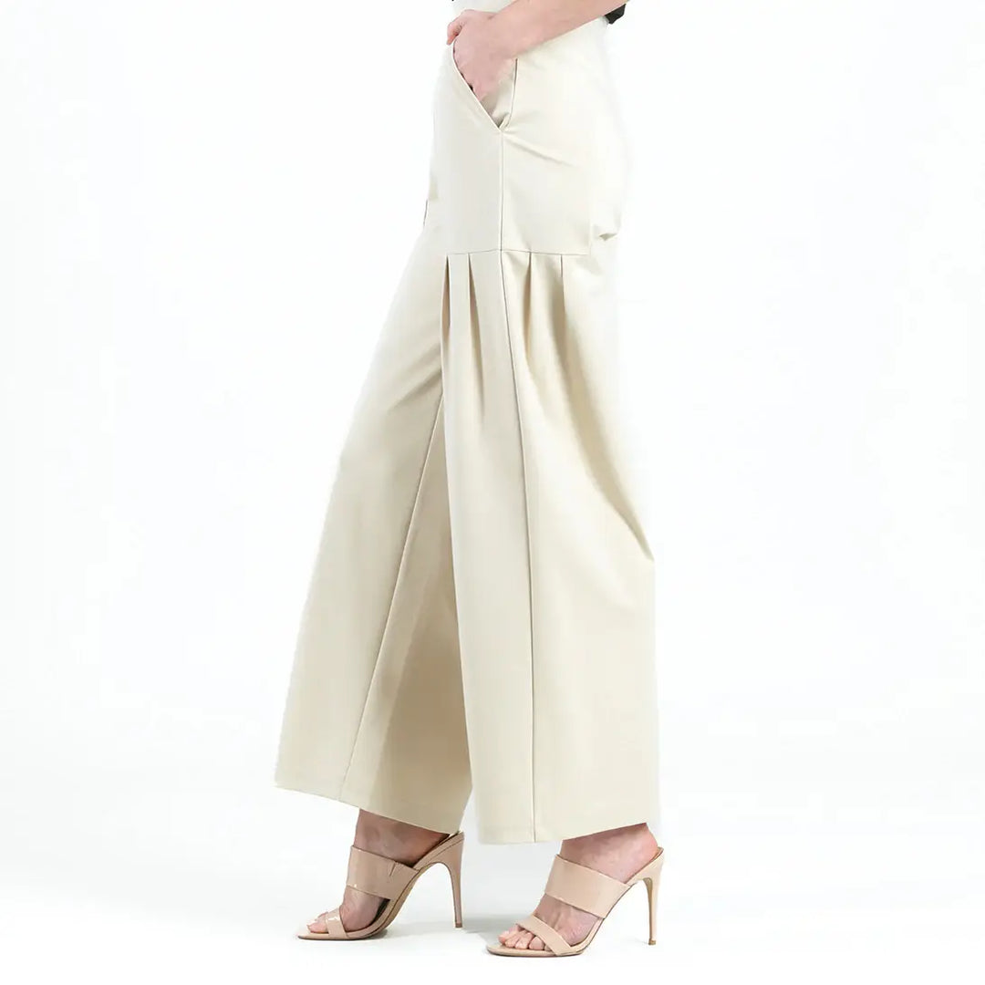 Clara Sun Woo Soft Rayon Knit Wide Leg Pant