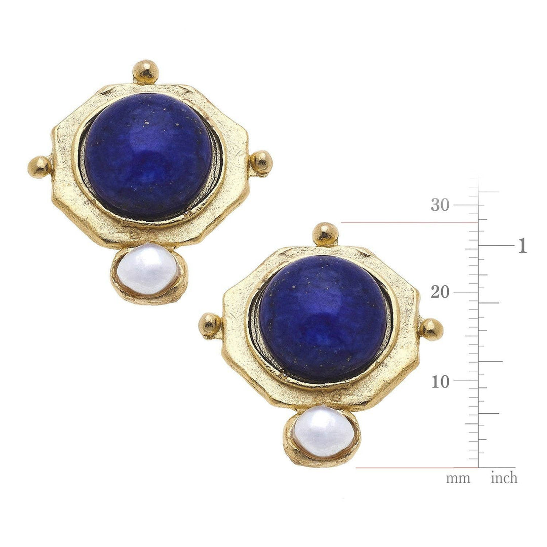 Susan Shaw Blue Lapis Becca Studs