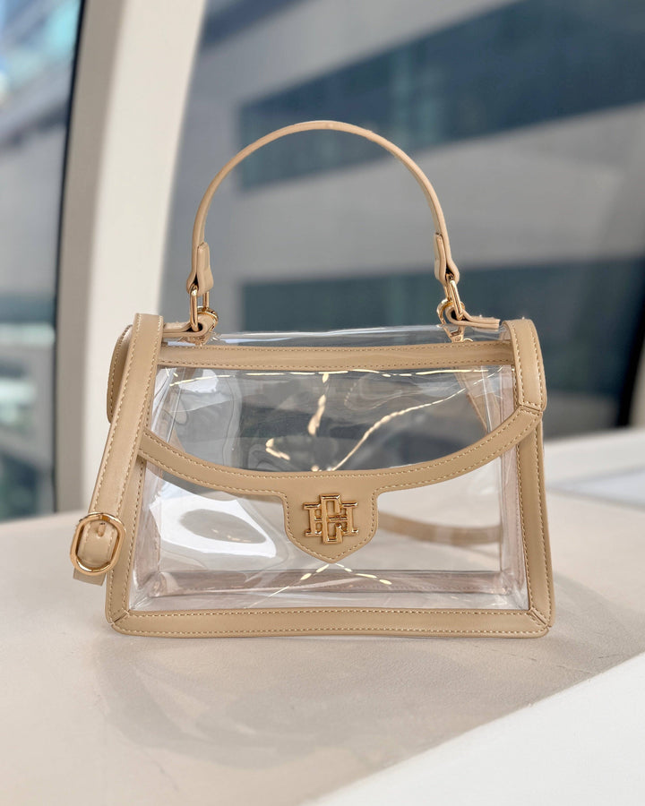 Caroline Hill Morgan Clear Bag-Nude