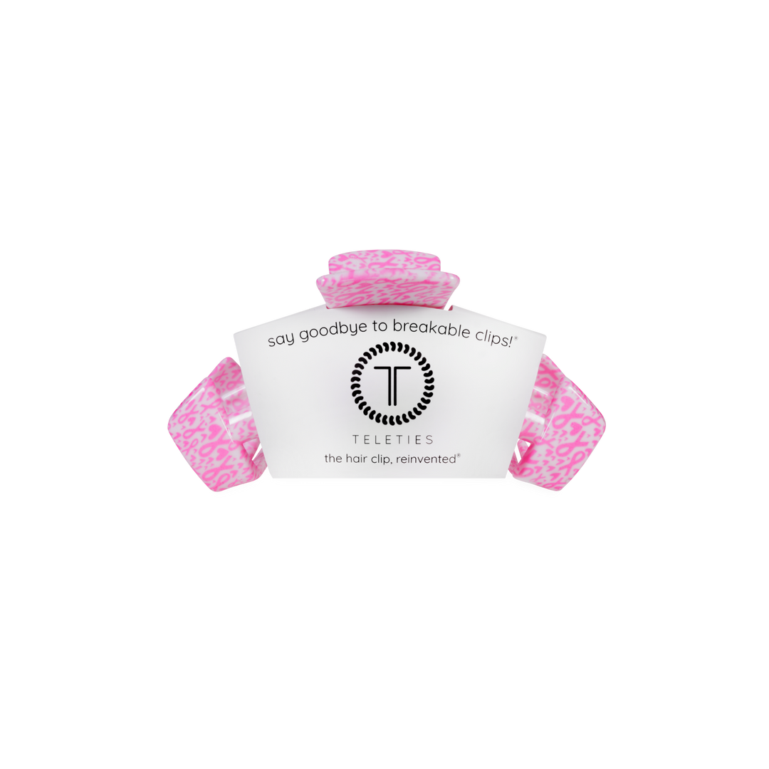 Teleties Classic | Breast Cancer Awareness | Small | Claw Clip