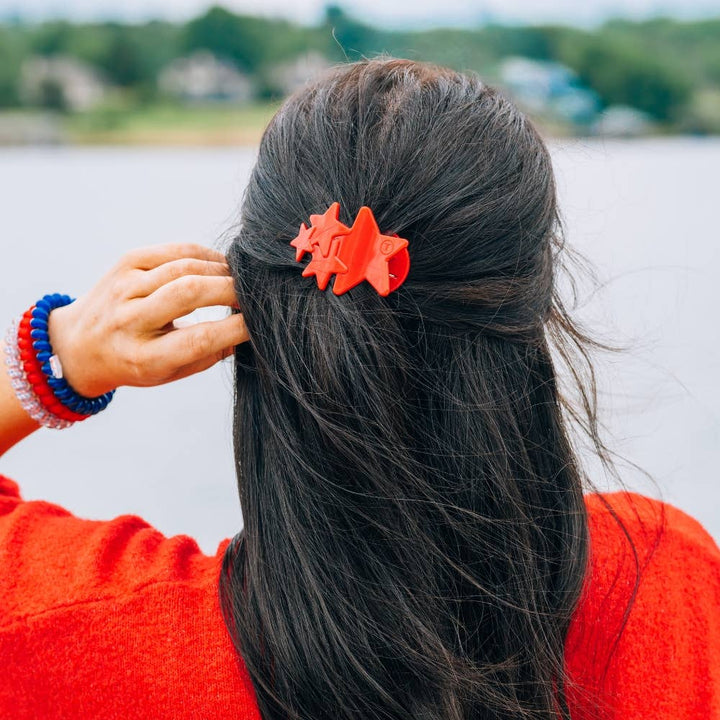 Teleties Flat Hair Clip | Small | Red Shooting Star