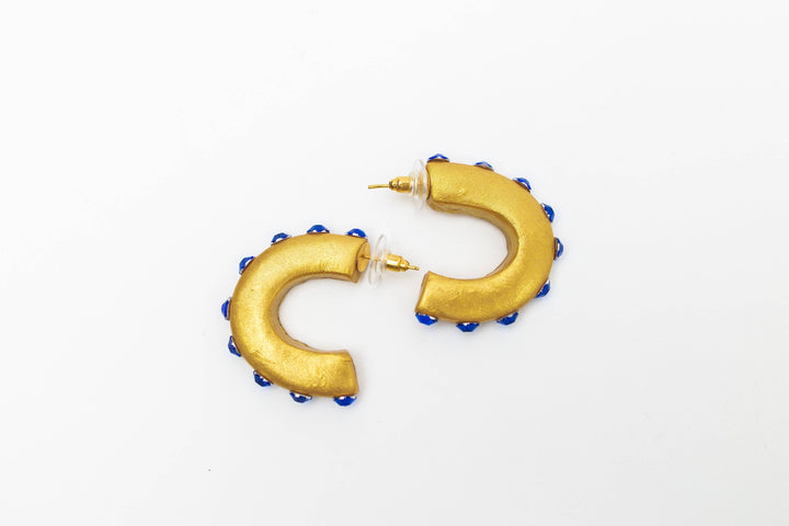 Small Blue Hoops