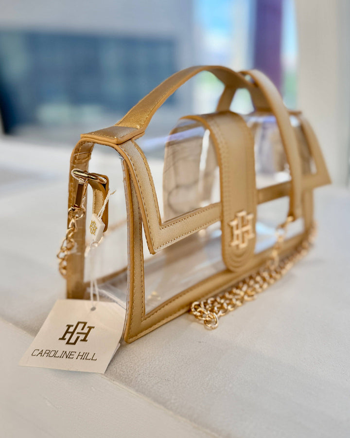 Caroline Hill Grace Clear Bag -Gold