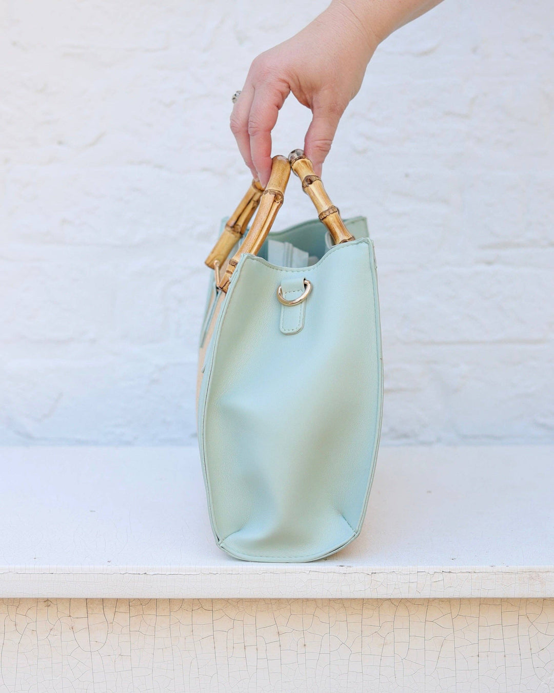 Caroline Hill Kennedy Tote Natural Mint