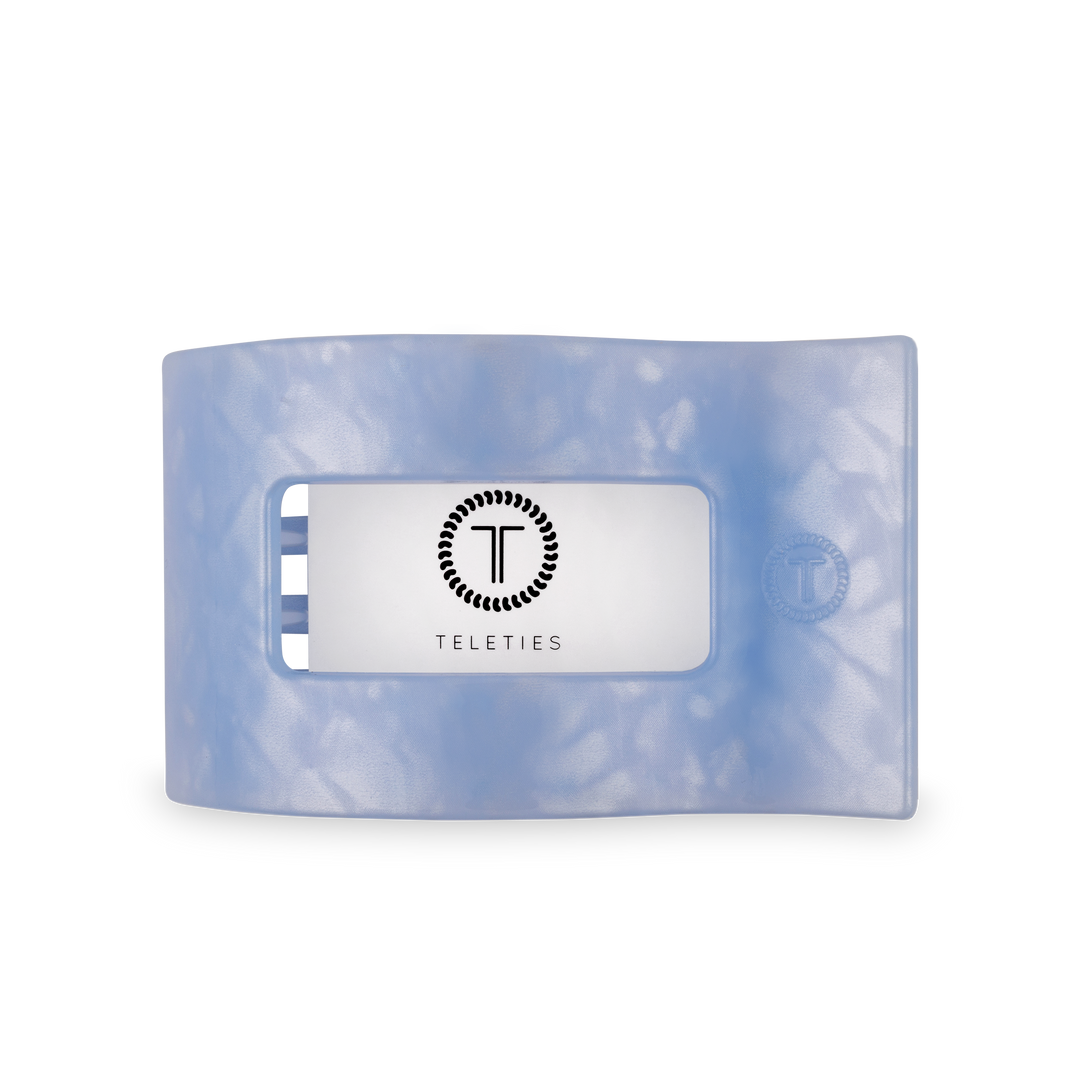 Teleties Flat Rectangle Hair Clip | Large | Blue Lagoon