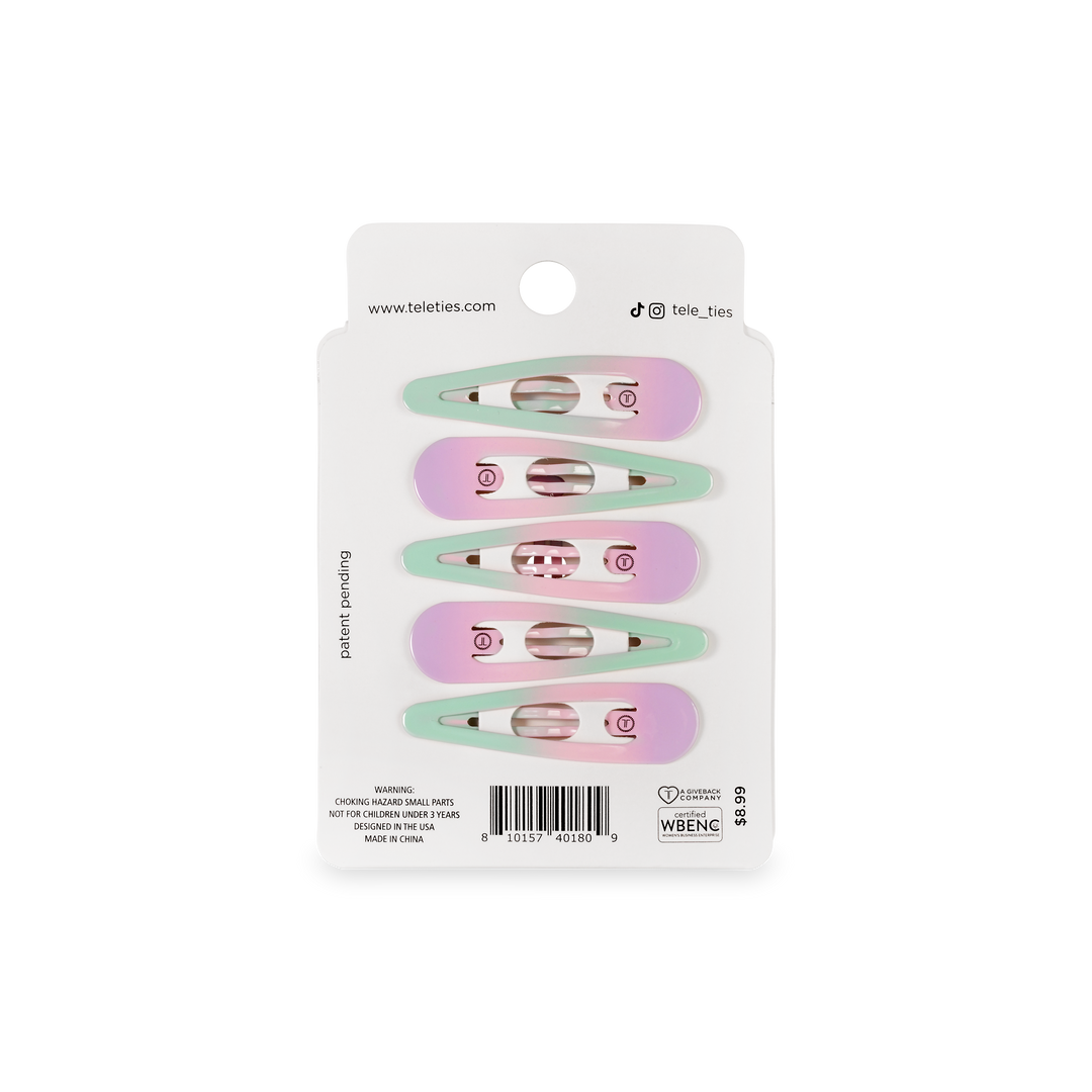 Teleties Aquaviolet Snap Clip (6ct)