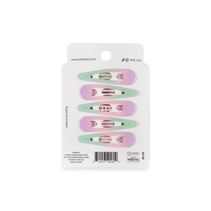 Teleties Aquaviolet Snap Clip (6ct)