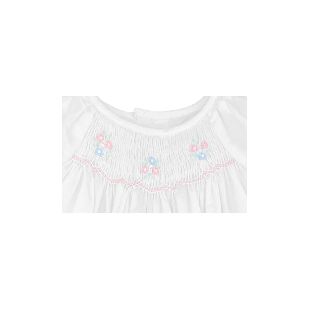 Petit Ami Pink Bubble with Novelty Smocking