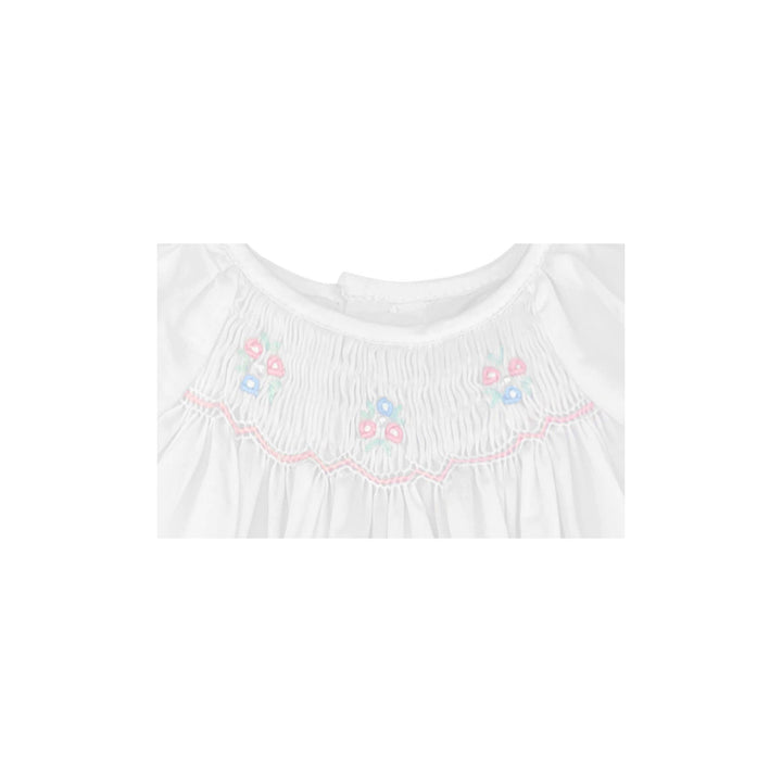 Petit Ami Pink Bubble with Novelty Smocking