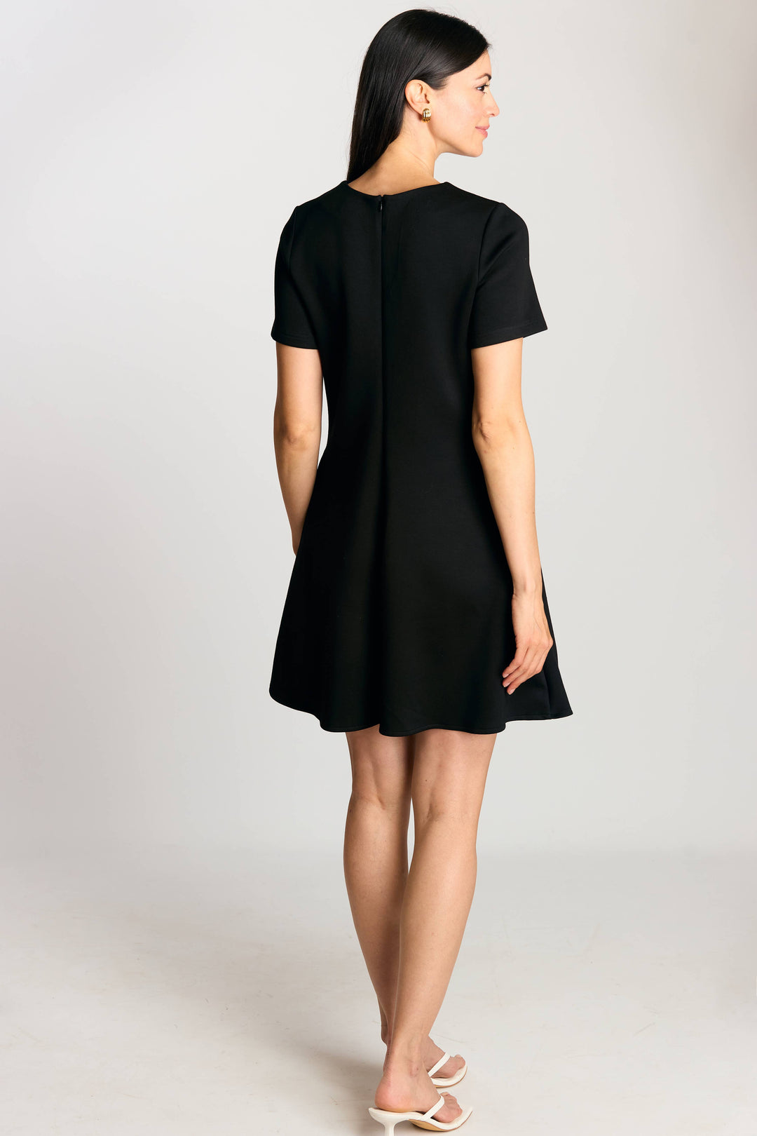 P. CILL Butter Modal Short Sleeve Tailored Mini Dress