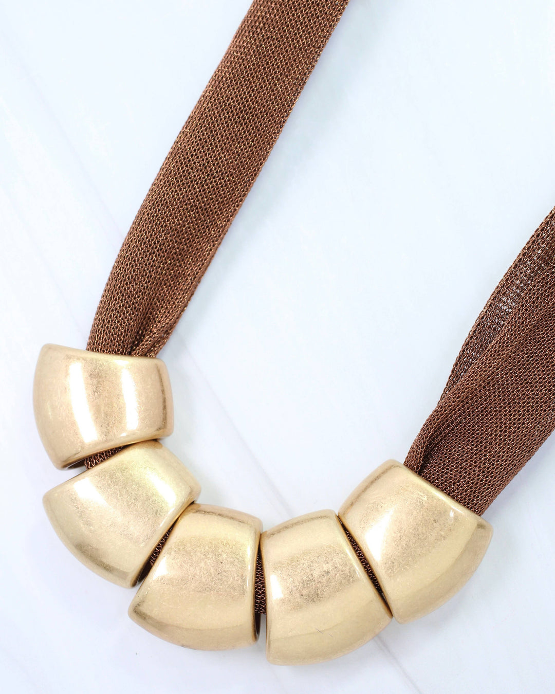 Alexis Mesh Necklace Bronze