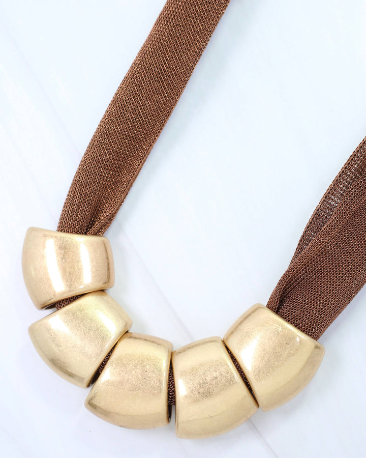 Alexis Mesh Necklace Bronze