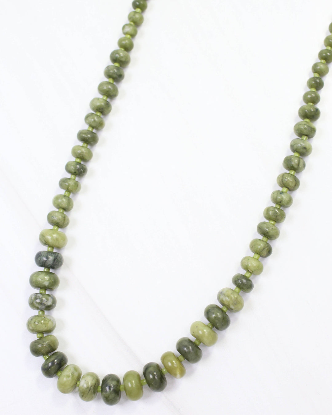 Marcela Stone Beaded Necklace Olive