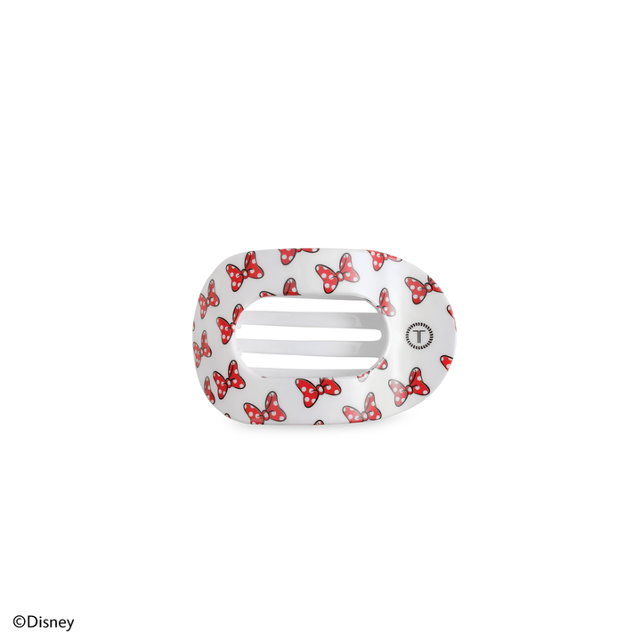 Teleties Flat Round Hair Clip | Tiny | Minnie Mouse Loves Her Bows!
