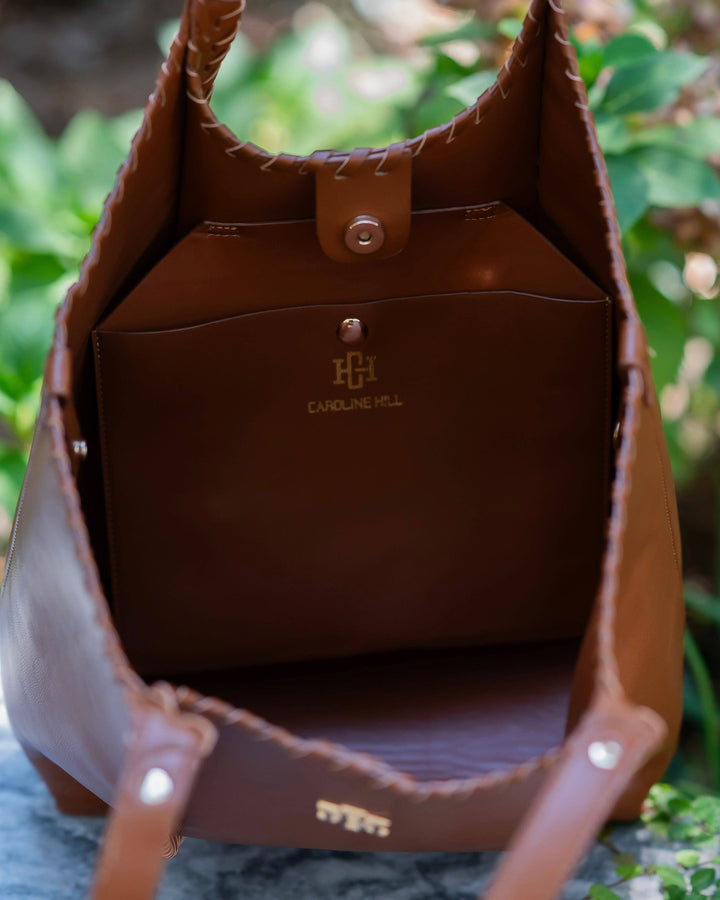 Emory Whipstitch Tote D Chocolate