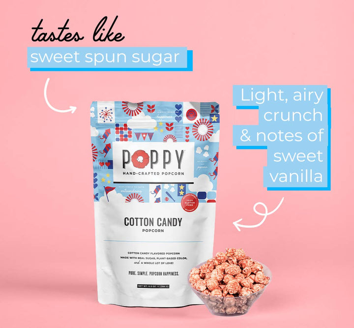 Poppy Cotton Candy Popcorn