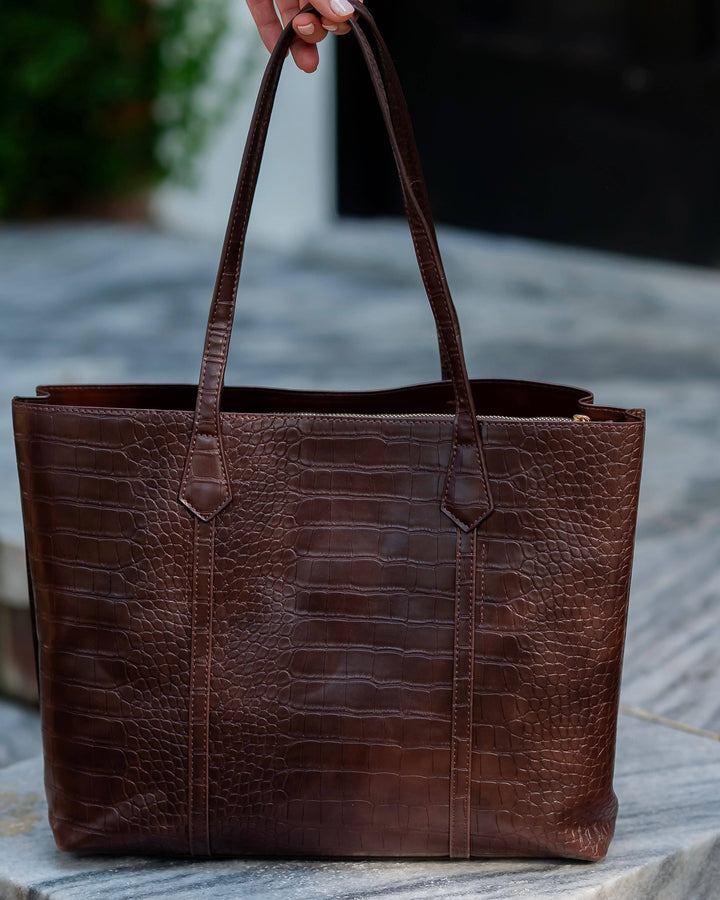 Caroline Hill Heath Tote Bag Chocolate EC