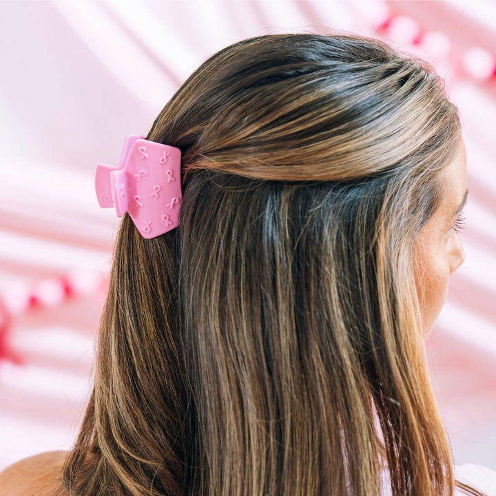 Teleties Classic | Pink Ribbon | Petite | Claw Clip