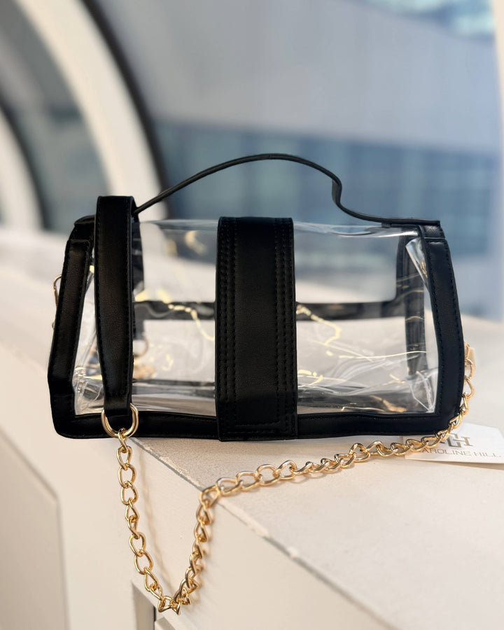 Caroline Hill Grace Clear Bag-Black