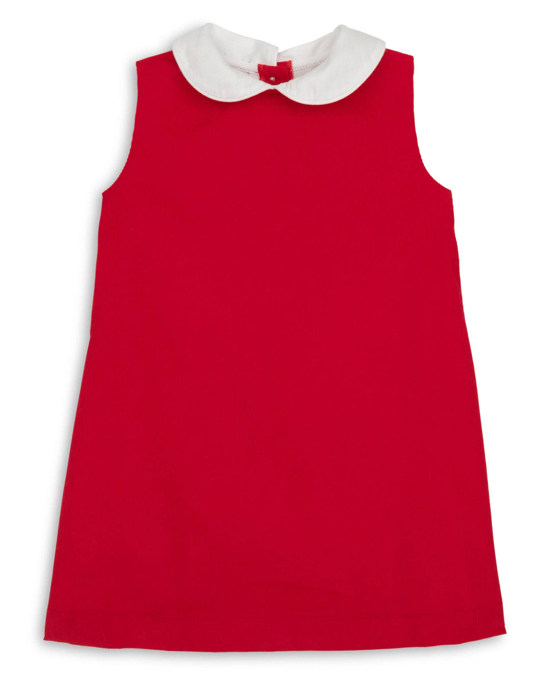 The Capelet Dress in Evelyn - Red Pinwale Corduroy